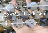 CAA3745 15.5 inches 22*30mm flat teardrop Montana agate beads