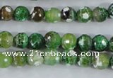 CAA375 15.5 inches 8mm faceted round fire crackle agate beads