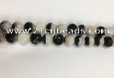 CAA3776 15.5 inches 12mm faceted round agate druzy geode beads