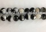 CAA3779 15.5 inches 18mm faceted round agate druzy geode beads