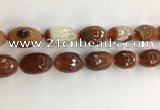 CAA3797 15*25mm - 18*28mm faceted rice agate druzy geode beads
