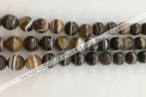 CAA3801 15.5 inches 10mm round line agate beads wholesale