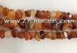 CAA3808 15.5 inches 10*14mm - 12*16mm faceted nuggets red agate beads