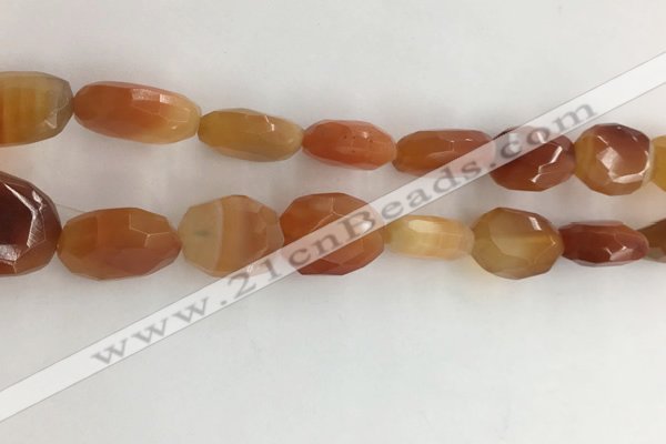 CAA3810 15.5 inches 13*18mm - 15*20mm faceted freeform red agate beads