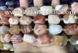 CAA3820 13*17mm - 18*22mm faceted nuggets line agate beads