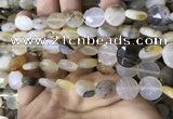 CAA3830 15.5 inches 10mm faceted coin montana agate beads