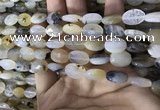 CAA3833 15.5 inches 8*12mm faceted oval montana agate beads