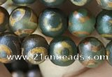 CAA3849 15 inches 6mm round tibetan agate beads wholesale