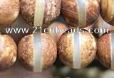 CAA3857 15 inches 8mm round tibetan agate beads wholesale