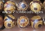 CAA3861 15 inches 8mm round tibetan agate beads wholesale