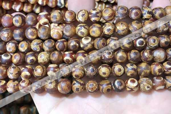 CAA3861 15 inches 8mm round tibetan agate beads wholesale