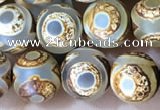 CAA3869 15 inches 8mm round tibetan agate beads wholesale