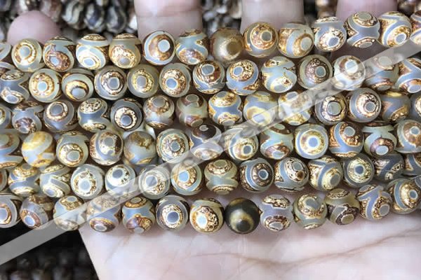 CAA3869 15 inches 8mm round tibetan agate beads wholesale