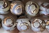 CAA3870 15 inches 8mm round tibetan agate beads wholesale
