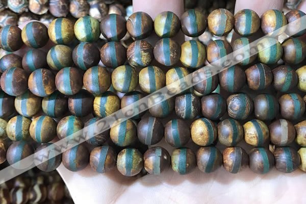 CAA3877 15 inches 8mm round tibetan agate beads wholesale