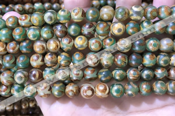 CAA3883 15 inches 8mm round tibetan agate beads wholesale