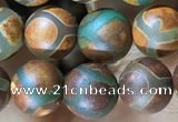 CAA3884 15 inches 8mm round tibetan agate beads wholesale