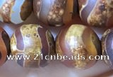 CAA3895 15 inches 10mm round tibetan agate beads wholesale