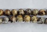 CAA392 15.5 inches 6mm round fire crackle agate beads wholesale