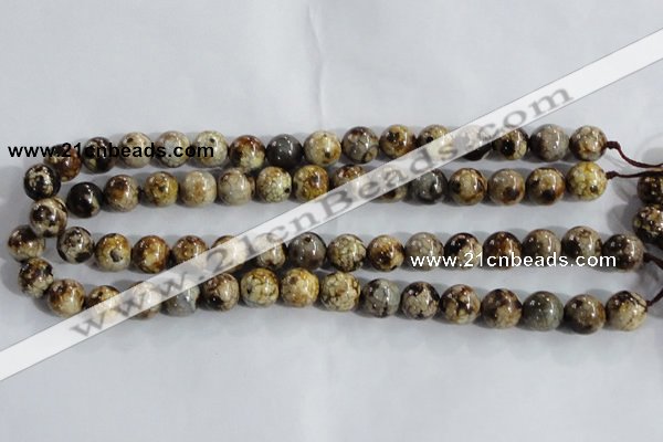 CAA392 15.5 inches 6mm round fire crackle agate beads wholesale