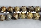 CAA393 15.5 inches 8mm round fire crackle agate beads wholesale