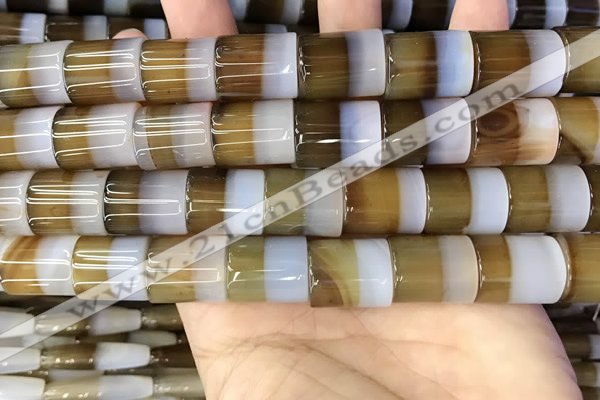 CAA3937 15.5 inches 15*18mm tube Madagascar agate beads wholesale