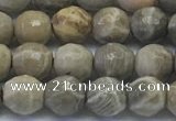 CAA3961 15.5 inches 6mm faceted round chrysanthemum agate beads