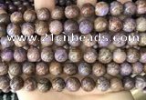 CAA4003 15.5 inches 10mm round purple crazy lace agate beads