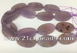 CAA4062 15.5 inches 30*50mm oval purple agate gemstone beads