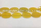 CAA4064 15.5 inches 30*50mm oval yellow agate gemstone beads