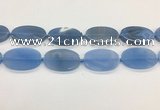 CAA4066 15.5 inches 30*50mm oval blue agate gemstone beads