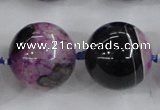 CAA407 15.5 inches 24mm round agate druzy geode gemstone beads