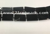 CAA4073 15.5 inches 30*50mm rectangle black agate gemstone beads