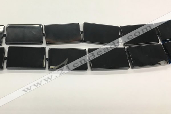 CAA4073 15.5 inches 30*50mm rectangle black agate gemstone beads