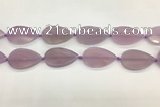 CAA4076 15.5 inches 30*50mm flat teardrop purple agate gemstone beads