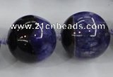 CAA408 15.5 inches 24mm round agate druzy geode gemstone beads