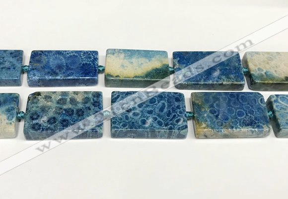 CAA4085 15.5 inches 25*40mm rectangle chrysanthemum agate beads