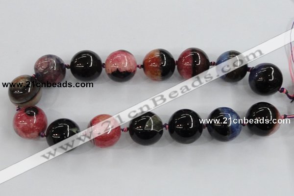 CAA409 15.5 inches 24mm round agate druzy geode gemstone beads