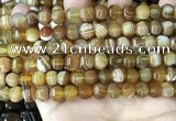 CAA4140 15.5 inches 8mm pumpkin line agate beads wholesale