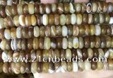 CAA4146 15.5 inches 5*10mm rondelle line agate beads wholesale