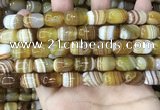 CAA4152 15.5 inches 10*14mm drum line agate beads wholesale