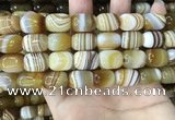 CAA4153 15.5 inches 12*16mm drum line agate beads wholesale