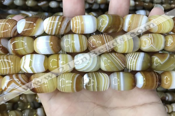 CAA4154 15.5 inches 13*18mm drum line agate beads wholesale