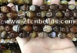 CAA4159 15.5 inches 10*14mm rice line agate beads wholesale