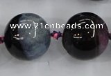CAA417 15.5 inches 24mm round agate druzy geode gemstone beads