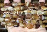 CAA4212 15.5 inches 12*16mm oval line agate beads wholesale