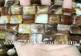 CAA4226 15.5 inches 13*18mm rectangle line agate beads wholesale