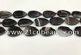 CAA4353 15.5 inches 22*30mm flat teardrop agate druzy geode beads