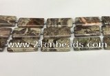 CAA4358 15.5 inches 20*40mm rectangle rainforest agate beads