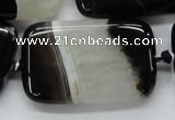 CAA436 15.5 inches 25*40mm rectangle agate druzy geode beads